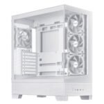 Asus A31 Plus ARGB Gaming Case w/ Front & Side Glass Windows, ATX, 4x ARGB Fans, USB-C, Angled Base, Asus BTF Compatible, White - Image 3