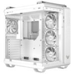 Asus TUF Gaming GT502 Horizon ARGB Case w/ Glass Front & Side, ATX, Dual Chamber, Modular Design, 4x ARGB Fans, USB-C 20Gbps, Carry Handles, White - Image 5