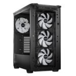 Be Quiet! Pure Base 501 LX Gaming Case w/ Glass Side, ATX, Compact Design, 4x ARGB Fans, ARGB Controller & Hub, High Airflow, USB-C, Black - Image 6