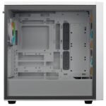 Cooler Master MasterBox 600 Gaming Case w/ Glass Side, E-ATX, 4x ARGB Fans, ARGB Fan Hub, FineMesh Front, USB-C, Asus BTF Compatible, White - Image 6