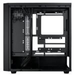 Cooler Master MasterBox 600 Gaming Case w/ Glass Side, E-ATX, 4x ARGB Fans, ARGB Fan Hub, FineMesh Front, USB-C, Asus BTF Compatible, Black - Image 4