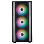 Cooler Master MasterBox 600 Gaming Case w/ Glass Side, E-ATX, 4x ARGB Fans, ARGB Fan Hub, FineMesh Front, USB-C, Asus BTF Compatible, Black - Image 5