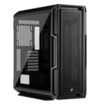 Corsair 5000T Gaming Case w/ Glass Side, E-ATX, No Fans, USB-C, Asus BTF Compatible, Black - Image 2
