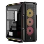 Corsair iCUE LINK 5000T LX RGB Gaming Case w/ Glass Side, E-ATX, 3x RGB Fans & iCUE LINK Hub, RGB Light Strips, USB-C, Asus BTF Compatible, Black - Image 2