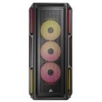 Corsair iCUE LINK 5000T LX RGB Gaming Case w/ Glass Side, E-ATX, 3x RGB Fans & iCUE LINK Hub, RGB Light Strips, USB-C, Asus BTF Compatible, Black - Image 3