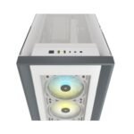 Corsair iCUE 5000X RGB Gaming Case w/ 4x Tempered Glass Panels, E-ATX, 3 x AirGuide RGB Fans, Lighting Node CORE included, USB-C, White - Image 6