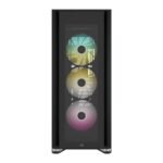 Corsair iCUE 7000X RGB Gaming Case w/ 3x Tempered Glass Panels, E-ATX, 3 x SP140 RGB Elite Fans, iCUE Commander CORE XT included, USB-C, Black - Image 2