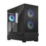 Fractal Design Pop Air RGB (Black TG) Gaming Case w/ Clear Glass Window, ATX, Hexagonal Mesh Front, 3 RGB Fans & ARGB Controller - Image 6