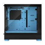 Fractal Design Pop Air RGB (Cyan Core TG) Gaming Case w/ Clear Glass Window, ATX, Hexagonal Mesh Front, Cyan Interior/Accents, 3 RGB Fans & ARGB Controller