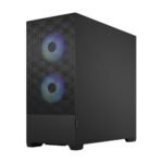 Fractal Design Pop Air RGB (Black TG) Gaming Case w/ Clear Glass Window, ATX, Hexagonal Mesh Front, 3 RGB Fans & ARGB Controller - Image 3