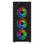 Vida Sirocco V2 Black ARGB Gaming Case w/ Glass Window, ATX, 6x ARGB Fans, Mesh Front - Image 3