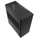 Vida Stealth Silent ATX Case, Matte Finish, Internal Sound Dampening, 1x PWM Fan, Dual 360mm Radiator Support, USB-C, Black - Image 4