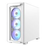 Asus A23 PLUS ARGB Gaming Case w/ Glass Side and Front, Micro ATX, 4x ARGB Fans, 380mm GPU & 360mm Radiator Support, USB-C, Asus BTF Compatible, White - Image 5