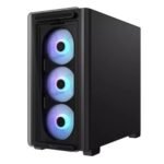 Asus A23 PLUS ARGB Gaming Case w/ Glass Side and Front, Micro ATX, 4x ARGB Fans, 380mm GPU & 360mm Radiator Support, USB-C, Asus BTF Compatible, Black - Image 5