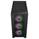 Cooler Master Elite 301 Gaming Case w/ Glass Side, Micro ATX, 3x ARGB Fans, PSU Shroud, Intake Grill, USB-C, Black - Image 3