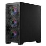 Cooler Master Elite 302 Gaming Case w/ Glass Side, Micro ATX, 3x ARGB Fans, PSU Shroud, Intake Grill, USB-C, Black - Image 3