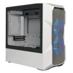 Cooler Master TD300 Mesh Gaming Case w/ Glass Side, Micro ATX, 2x ARGB Fans, ARGB/PWM Hub, 280mm Radiator Support, White - Image 2