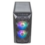 Cooler Master TD300 Mesh Gaming Case w/ Glass Side, Micro ATX, 2x ARGB Fans, ARGB/PWM Hub, 280mm Radiator Support, Black - Image 2