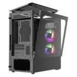 Cooler Master TD300 Mesh Gaming Case w/ Glass Side, Micro ATX, 2x ARGB Fans, ARGB/PWM Hub, 280mm Radiator Support, Black - Image 5
