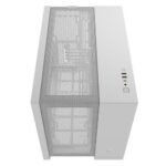 Corsair 2500D Airflow Dual Chamber Gaming Case w/ Glass Window, Micro ATX, Fully Mesh Panelling, USB-C, Asus BTF Compatible, White - Image 4