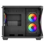 Vida Arcade Black ARGB Gaming Case w/ Glass Side & Glass/Mesh Front, Micro ATX, ARGB Strips, 3x ARGB PWM Fans, 6-Port ARGB Fan Hub & Remote Control - Image 6
