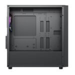 Vida Lucid Black ARGB Gaming Case w/ Glass Front & Side, Micro ATX, 4x ARGB Infinity Fans - Image 4
