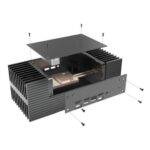 Akasa Turing AC Pro Contemporary Premium Fanless Case for Intel NUC 13 Pro, 40W TDP, 2.5” SSD/HDD, Vertical/Horizontal - Image 4