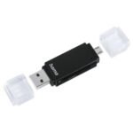 Hama Basic External USB 2.0 OTG Card Reader, USB-A + Micro B, SD/microSD, Black, USB Powered - Image 3