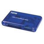 Hama External 35-in-1 USB 2.0 Card Reader, Blue, USB Powered - Image 4