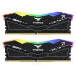 Team T-Force Delta RGB 64GB Kit (2 x 32GB), DDR5, 6000MHz (PC5-48000), CL38, ECC, AMD EXPO & XMP 3.0, PMIC, DIMM Memory, Black