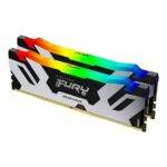 Kingston Fury Renegade RGB 64GB Kit (2 x 32GB), DDR5, 6400MHz, CL32, 1.4V, ECC, XMP 3.0, PMIC, DIMM Memory, Black/Silver - Image 3