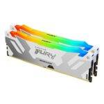Kingston Fury Renegade RGB 64GB Kit (2 x 32GB), DDR5, 6400MHz, CL32, 1.4V, ECC, XMP 3.0, PMIC, DIMM Memory, White/Silver - Image 3