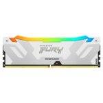 Kingston Fury Renegade RGB 64GB Kit (2 x 32GB), DDR5, 6400MHz, CL32, 1.4V, ECC, XMP 3.0, PMIC, DIMM Memory, White/Silver - Image 2