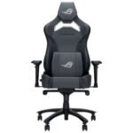 Asus ROG Chariot X Core (Wide) Gaming Chair, Racing-Car Style, Premium PU Leather, Memory-Foam Lumbar, 4D Armrests, 155° Recline,  Tilt & Class 4 Gas Lift, Grey