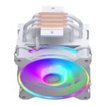 Cooler Master Hyper 212 Halo ARGB Heatsink & Fan, Intel/AMD, 4 Heat Pipes, Rifle Bearing Fan, Compact 154mm Height, White - Image 3