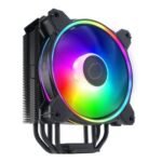 Cooler Master Hyper 212 Halo ARGB Heatsink & Fan, Intel/AMD, 4 Heat Pipes, Rifle Bearing Fan, Compact 154mm Height, Black - Image 2