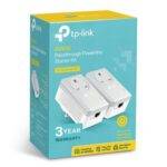 TP-LINK (TL-PA4010P KIT) AV600 10/100 Powerline Adapter Kit, 1-Port, AC Pass Through - Image 2