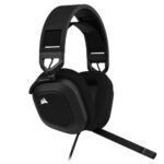 Corsair HS80 RGB Wired Gaming Headset, USB, 7.1 Surround, Flip-To-Mute Mic, Broadcast-Grade Mic, RGB Logo, Carbon - Image 6