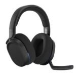 Fractal Design Scape (Dark) Gaming Headset, Wireless/Btooth/USB, Custom-Tuned Drivers, EQ Presets, 40 Hours Battery, Charging Stand, Ambient Lighting
