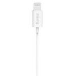 Hama (Glow) Apple/Lightning Earset with Microphone, Answer Button, Volume Control, White - Image 3