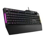 Asus TUF GAMING K1 RGB Keyboard with Volume Knob, 19-key Rollover, Side Light Bar & Armoury Crate, Spill Resistant, Detachable Wrist Rest