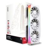 XFX Mercury RX9070 XT OC White Gaming Edition with RGB, PCIe5, 16GB DDR6, HDMI, 3 DP, 3100MHz Clock, Overclocked - Image 4