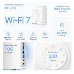 TP-LINK (DECO BE85) BE19000 Tri-Band Whole Home Mesh Wi-Fi 7 System, 2 Pack, 12-Stream, 2x 10G Ports, Multi-Link Operation, Voice Control - Image 6