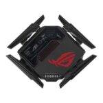 Asus (ROG Rapture GT-BE98) BE25000 Quad-Band Wi-Fi 7 Gaming Router, 2x 10G Ports, 2.5G WAN, Game Acceleration, AiMesh, RGB Lighting