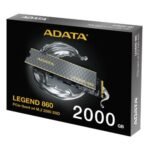 ADATA 2TB Legend 860 M.2 NVMe Gen4 SSD, M.2 2280, PCIe4, R/W 6000/5000 MB/s, PS5 Compatible - Image 2