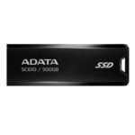 Adata SC610 500GB Pocket Size External SSD, USB 3.2 Gen2 Type-A, Capless Retractable Design, Key Ring - Image 5