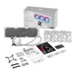 Asus ROG Ryuo III 360 ARGB 360mm Liquid CPU Cooler, 8th Gen Asetek Pump, 3 x ARGB Fans, Anime Matrix LED Display, White Edition - Image 5