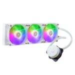 Cooler Master MasterLiquid 360L Core ARGB 360mm Liquid CPU Cooler, 3x ARGB PWM Fans, RGB Pump Head, White