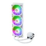 Cooler Master MasterLiquid 360L Core ARGB 360mm Liquid CPU Cooler, 3x ARGB PWM Fans, RGB Pump Head, White - Image 2