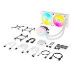 Corsair iCUE LINK TITAN 240 RX RGB Liquid CPU Cooler, RX120 RGB Magnetic Dome Fans, 20 LED Pump Head, iCUE LINK Hub Included, White - Image 4